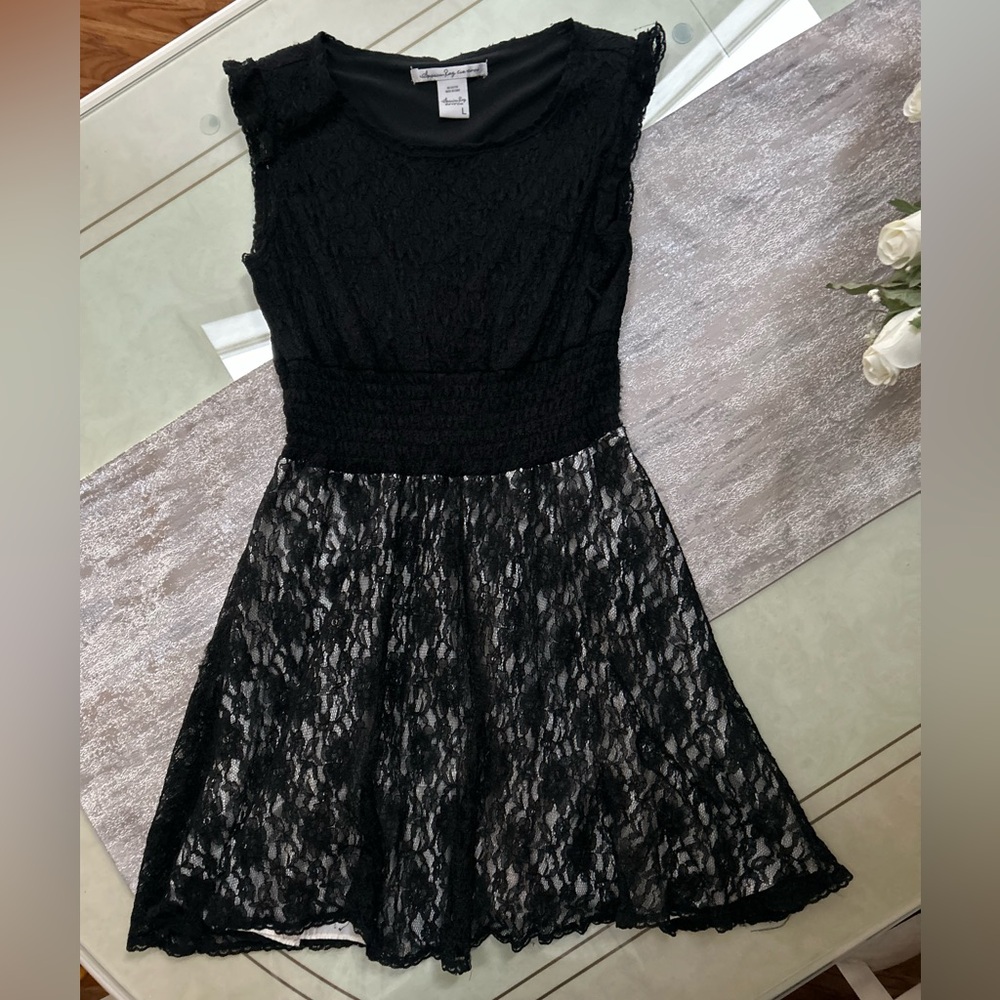 American Rag Junior Black Lace Dress